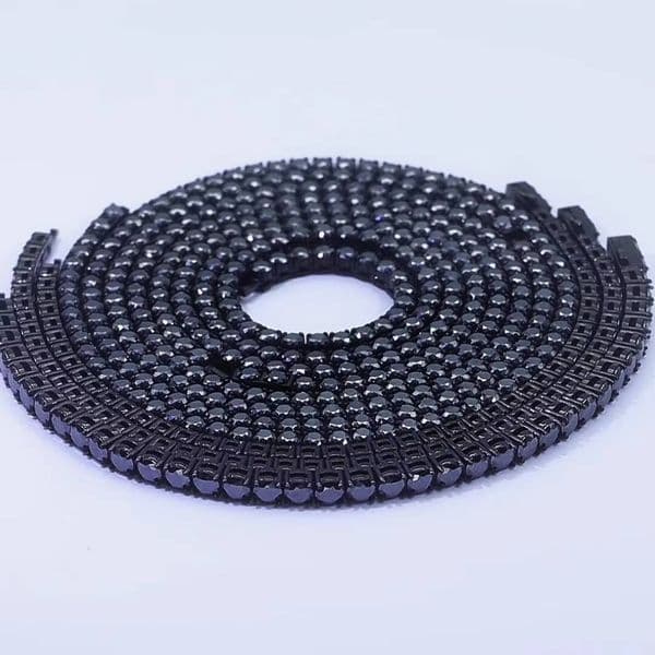 Custom Fine Jewelry 4mm 5mm VVS Moissanite Tennis Chain Bracelets Stainless Steel Black Moissanite Tennis Bracelet