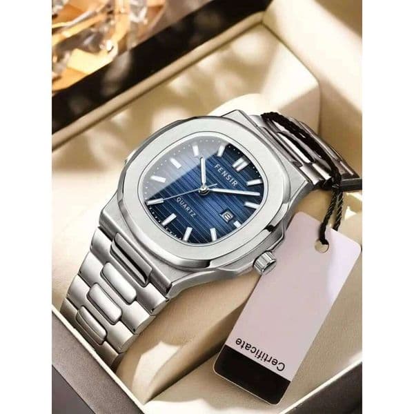Luxury Business 30m Waterproof Male Clock Luminous Date Stainless Steel Square Quartz Men Watch Reloj Hombre 2026 New
