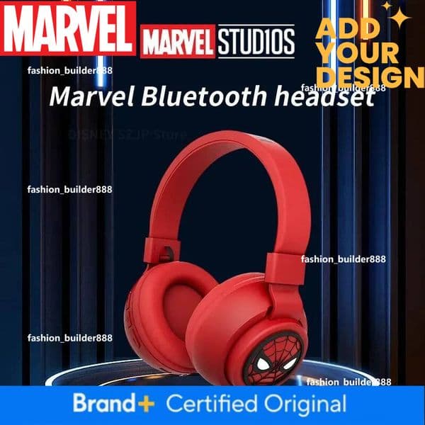 Disney Bluetooth Headphones Wireless Foldable X3 Spider-man HIFI Surround USB C Earphone With Mic Cartoon Headsets Earbuds Gift