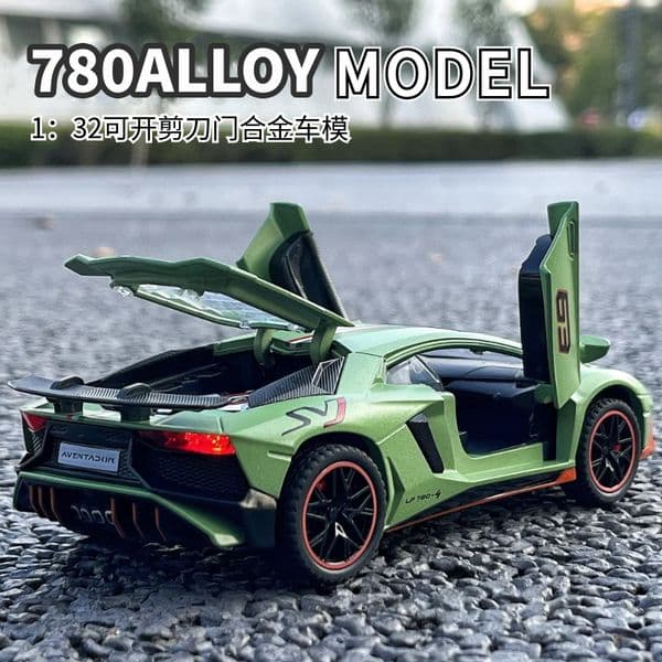 1:32 Supercar LP780 Alloy Car Model Simulation Sports Car Racing Car Boy Kids Toy Collection Ornament