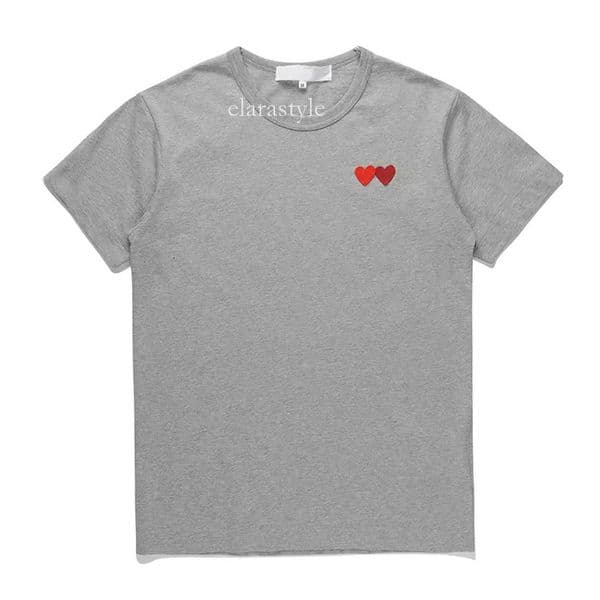heart tee Designer Red Love Hear Tees Mens Womens play Couple T Shirt Casual Short Sleeve Summer Comme De Garson T-Shirts Streetwear Hip-Hop Tops 5e9
