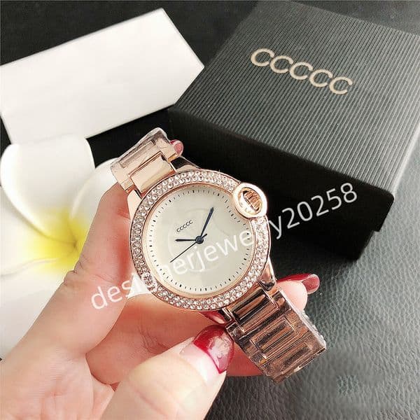 Designer cartiss Watches Automatic Luxury Round tiers Watches Women Diamond Alloy Watch Designed for women Stainless Steel Mechanical Case Gold Bracelet With Box