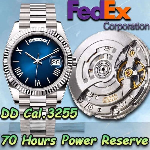 Mens Luxury Designer Watches Men Super Quality Top ARFactory 40MM Cal.3255 Movement Mechanical Watch Silver 904L Steel Sapphire Waterproof With Fedex