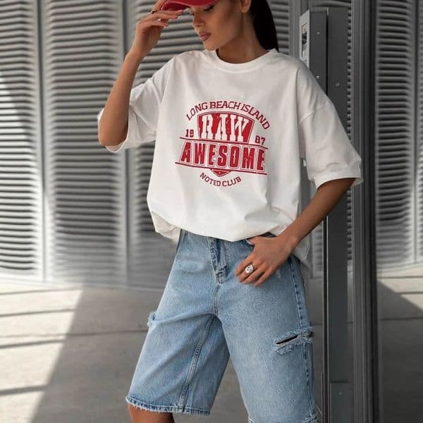 Designer Hoodie European And American Style Designer T-shirt New Women's T-shirt Polo Trendy American-style Round-neck Printed Top Ins Style