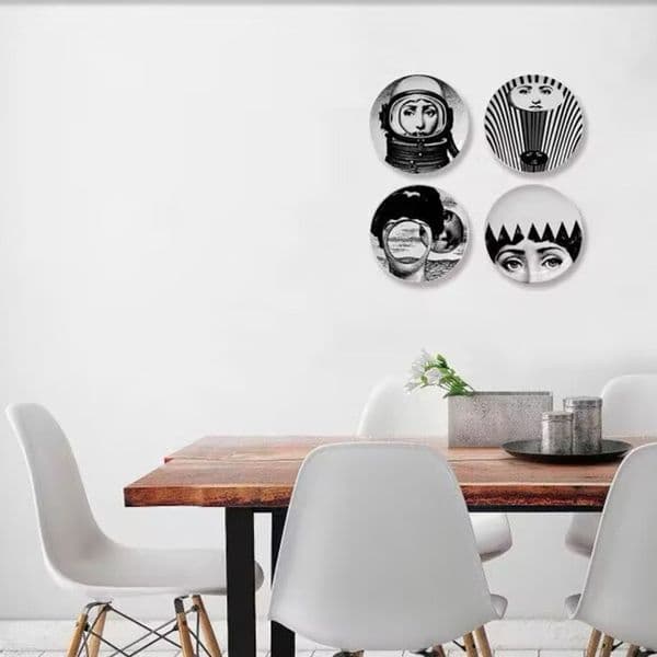 Italian Style Ceramic Plates, Handcrafted Tableware with Unique Patterns, Ideal for Modern Dining & Kitchen Decor