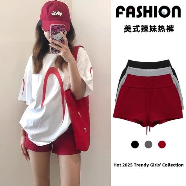 Women's Summer Casual Sports Shorts Thin Quick-dry Pants Plus Size For Designer Pants Plus-size Women Slimming Suitable For Outdoor Wear American Style Hot Girl