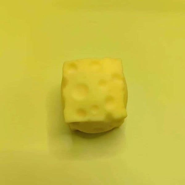 Stress Cheese Cube Squishy Soft Shapeable Squeeze Ball Non-Bounce Fidget Toy ASMR Sensory Anti-Stress Gift H260313