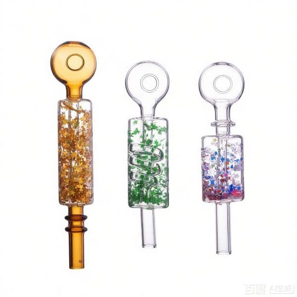 Quality colorful Spiral Glass smoking oil burner pipes Glycerin Coil glass spoon pipes portable hand pipe smoking bubbler