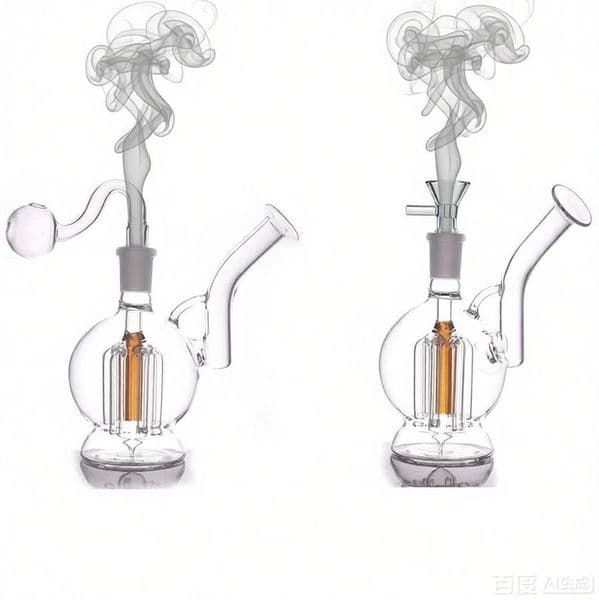 Wholesale Mini 6tree 14mm Female Portable Water tobacco Pipe Glass Bong Oil Burner pipes with smoking oil banger bowl Kit