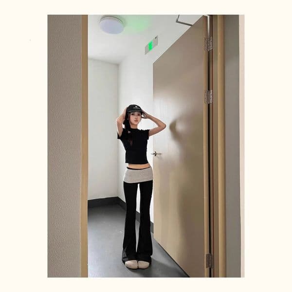 Summer New Style Designer Pants Cuffed Low Waist Flared Pants Women's Hot Summer Thin American High Street Wide Leg Long Pants