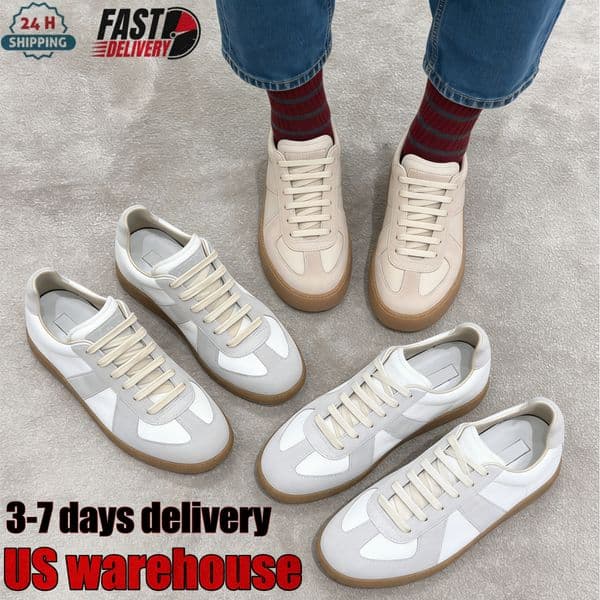 German Army Trainer Designer Shoes Gats Black Gum Gat Low MM6 Sneakers White Grey painter Nude Shoes Men Women Casual Shoe Sneaker Mens Womens