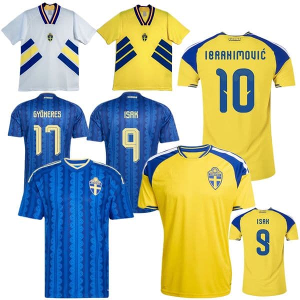 Sweden World CUP football jersey 2025 2026 1994 IBRAHIMOVIC ISAK Gyokeres FORSBERG camisetas Kids Uniform Set kits KULUSEVSKI GUSTAFSON maillot football shirt