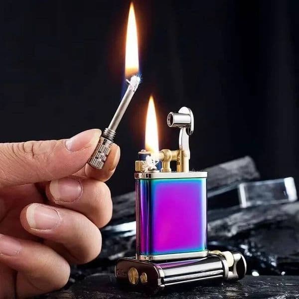 New Arm Style Vintage Mechanical Matchstick Men's Cigarette Lighter Accessories Gift Unique Ignition Method