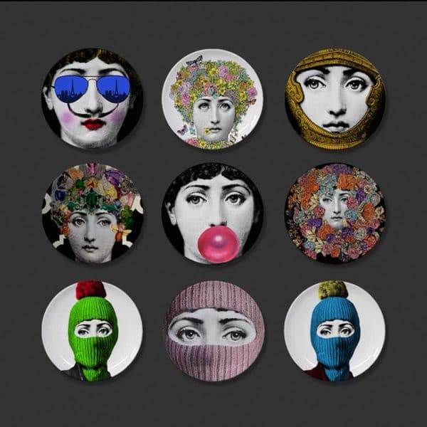 Luxury Bone China Girl Face Plate Set, Sophisticated European Design, Perfect for Home, Parties, Office, or Special Occasions, High-Quality