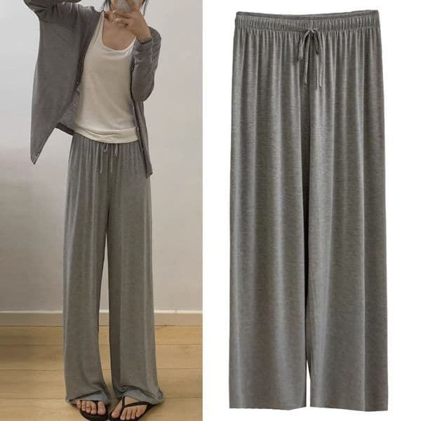 Women's Modal Wide-leg Pants 2026 New Summer Thin High-waisted Loose Straight Casual Anti-mosquito Designer Pants Sunscreen Pants