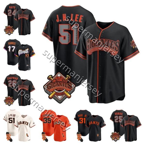 Heliot Ramos Jung Hoo Lee 51 Matt Chapman Mike Yastrzemski Rafael Devers Willie Mays Willy Adames Wilmer Flores S-4XL Giantss baseball jersey Gigantes
