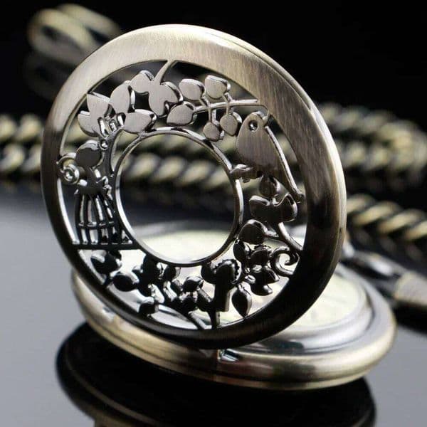 New Antique Copper Mechanical Pocket Watch Men's Roman Numerals Dial Steampunk Vintage Pendant Timer Gifts Souvenir