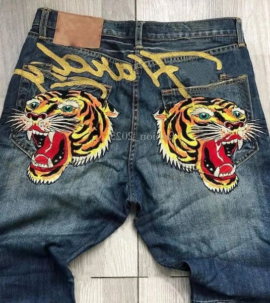 Ed Hardey Jeans Mens Designer Ed Hardyjeans Pants Harajuku Y2k High Street Hip Hop Jeans Skateboard Streetwear 2a0