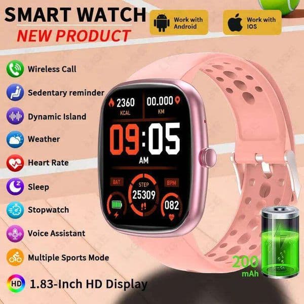 LIGE 2025 New Bluetooth Call Message Reminder 24 Hour Health Monitoring Smart Watch Gift for Men Women Reloj Mujer