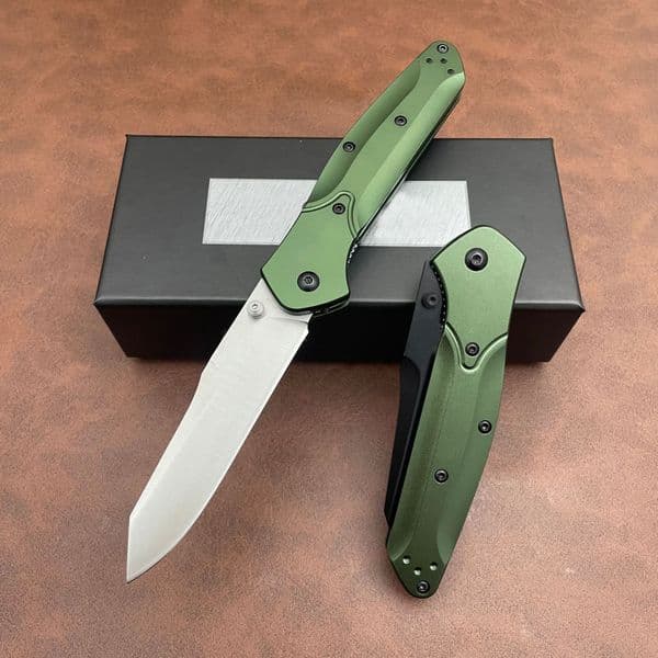 2Models 940 Osborne Folding Knife 3.22 S30V Satin Plain Blade, Aviation Aluminum Handles