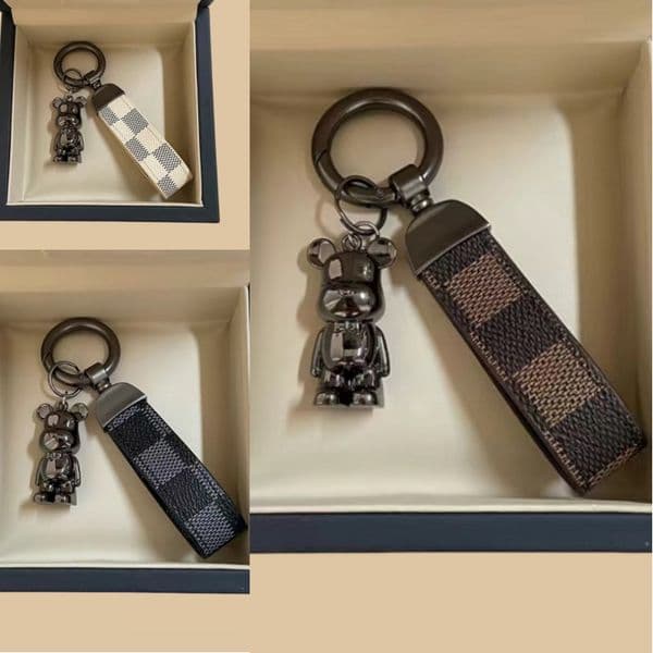 Creativity Leather Bag Wallet Car Keychain Coin Purse Pendant Jewelry Keyring Designer Metal Key Chain 111 hj814