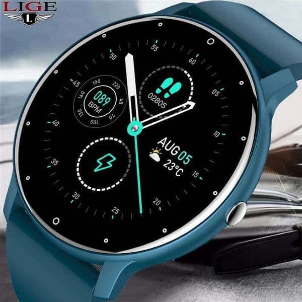 LIGE Sport Fitness Heart Rate Monitor Blood Oxygen Lady Smartwatch For Women Ladies Smart Bluetooth Call Watch IOS Android