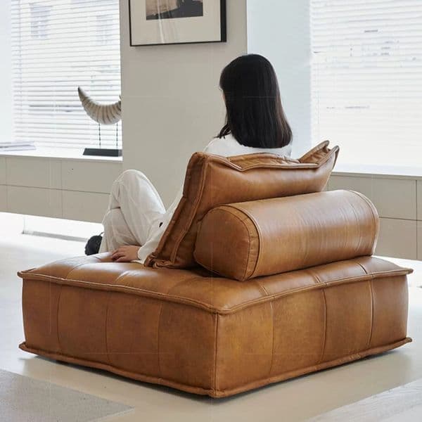Modular Cube Sofa 85x85x42cm Armless Single Seat with Pillow Nordic Living Room Furniture