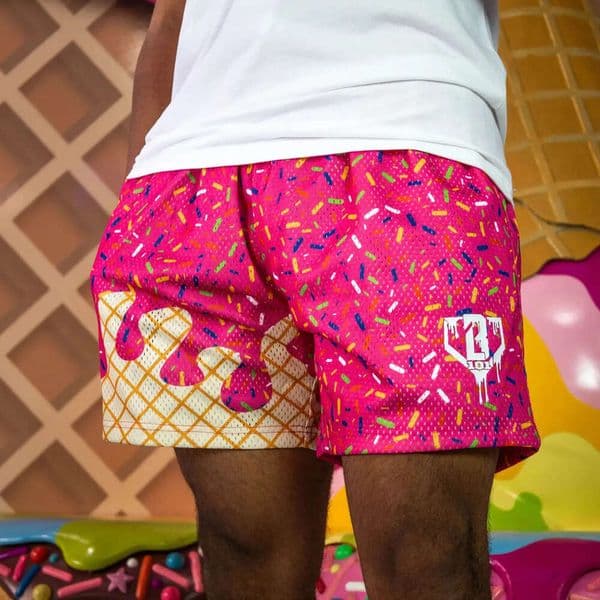 Ice Cream Multiple Fresh Flavors Shorts Mens Baseball Lifestyle 101 Breathable Quick Dry Flexible Casual Beach 66B