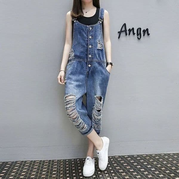 Loose Denim Overalls For Women Designer Pants 2026 Spring And Autumn New Style Versatile Suspender Pants For Students