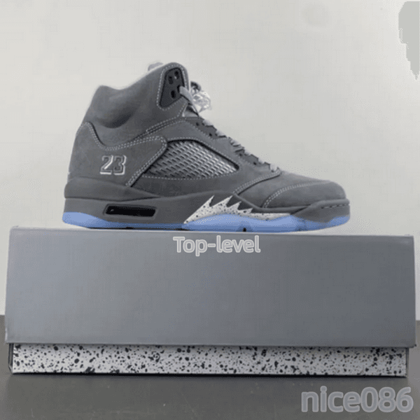Basketball Shoes Reverse 2026-2 Sports Trainers Top Level Wolf Grey Sneakers Available Size Eu 36-48.5 5s Retro LJR HUPU Grade Wolf Grey