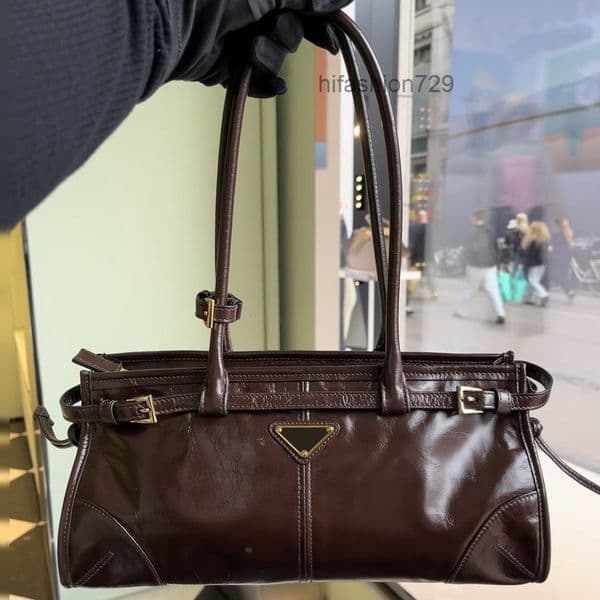 10A top quality bonnie bag designer bag soft lux shoulder bag tote handbag classic enameled metal triangle 10a genuine leather luxury bags designer women bag XNJ2