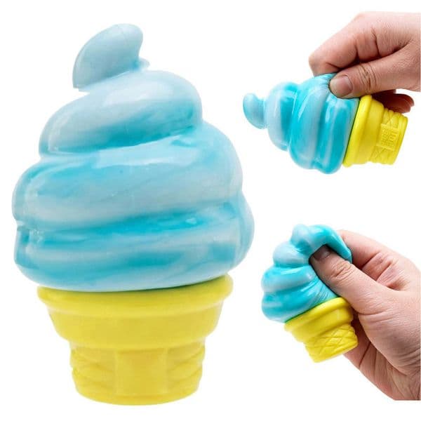 Needoh Colored Stress Relief Squishy - Soft Textured Ice Cream Shape