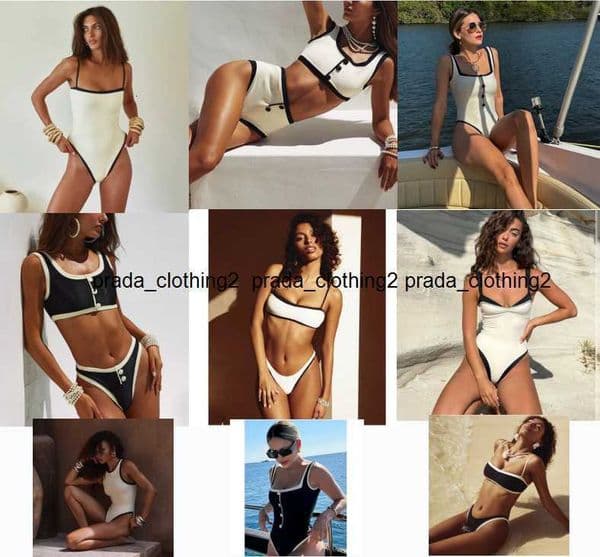 Womens Swimwear Sexy Push Up Bikini Set Solid Black White Biquini Swimsuit Thong Summer Brazilian One Piece Bathing Suit Beachwear