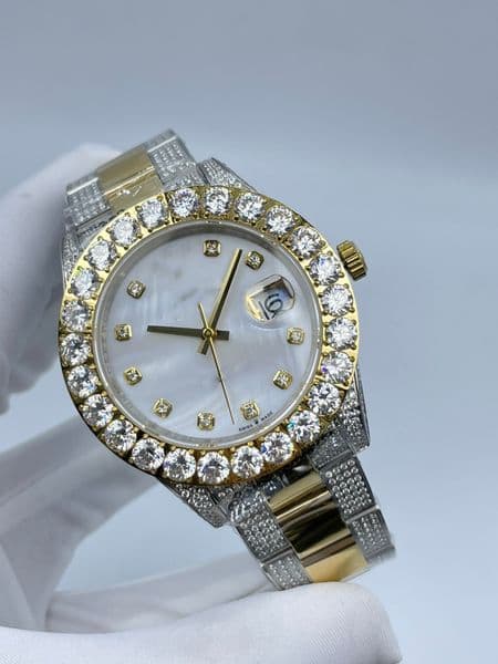 12 style men's wrist Watches 44mm Mother of Pearl Dial Diamond Markers 279138 279135 279136 Mechanical Automatic Two Tone Gold Stainless Steel straps mens watch