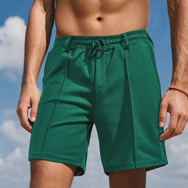 European And American Men's Summer Casual Quick-dry Mesh Shorts Essential Shorts Shine New Hot-selling Heavyweight Pineapple Grid Beach Shorts