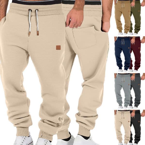 Men's Clothing Essential Pants Men's Pants Spring And Autumn Solid Color Trendy Sports Casual Sweatpants European And American Loose Jogger Pants