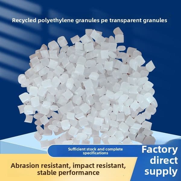 Manufacturer supplies recycled material, transparent PE plastic granules, extrusion sheets, blown bubble film polyethylene granules