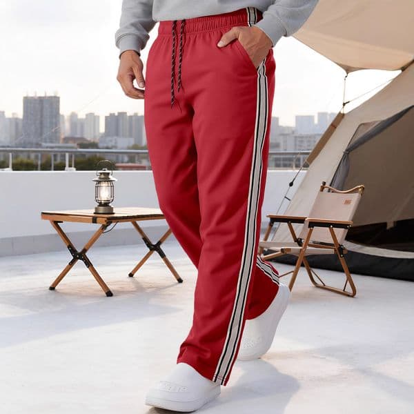 European And American Men's Trendy Sports Loose Sweatpants With Pockets Essential Pants And Drawstrings -made Casual Jogging Pants