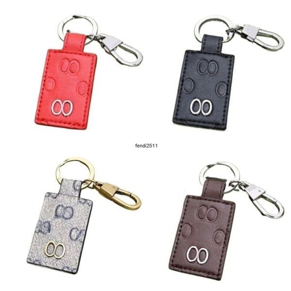 Keychains Lanyards Key Rings Designer Leather Keychain Classic Letter Print Design HighendL eatherK eychainE xquisiteL uxuryA lloyC arK eychainU nisexJ ewelry