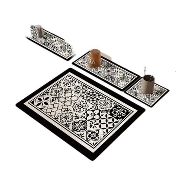 Kitchen Countertop Draining Mat for Dishes and Plates Drying Bar Absorbent Heat Insulation Non-Slip No Wash Mat