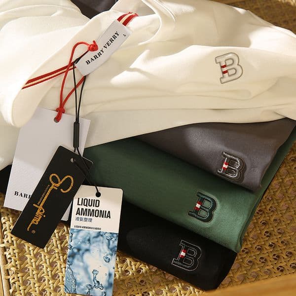 2026 Designer Luxury The Noblest Of Cotton! 80-count Double-sided Mercerized Pima Cotton! Summer Men's Silky Smooth And Cool Liquid-amine Short-sleeve T-shirt