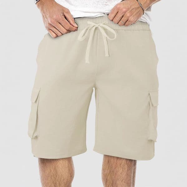 European And American Summer Men's Shorts Skin-friendly Essential Shorts Breathable Loose Cargo Multi-pocket Five-point Casual Beach Shorts