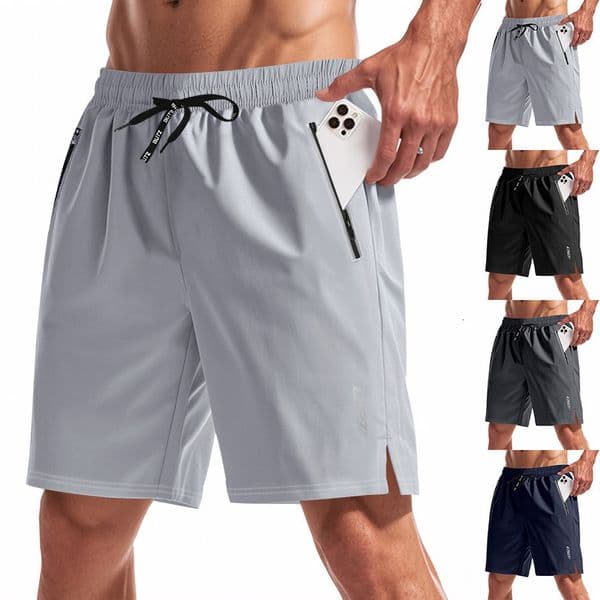 American Style Essential Shorts Men's Slightly Stretchy Loose Night Running Luminous Functional Quick-dry Beach Sports Plus Size Casual Shorts For Men