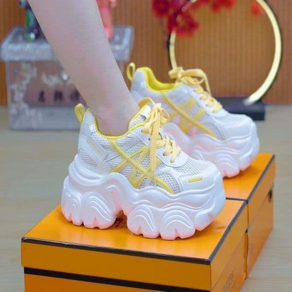 Ddmysports Women S Dad Spring Summer New Model Mesh Breathable Sneakers Height Increasing Women Versatile Thick Soled Casual Shoes Outdoor