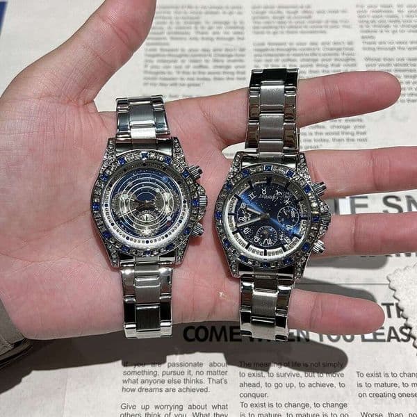 2026 New Designer Star Six-Hand Luminous Second Dial Men's Watch Steel Band