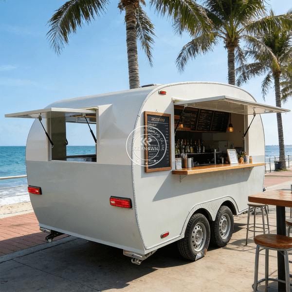 Professional Street Catering Mobile Coffee Trailer Pizza Cart Snack Food Truck Ice Cream Mobile Food Trailer For Markets