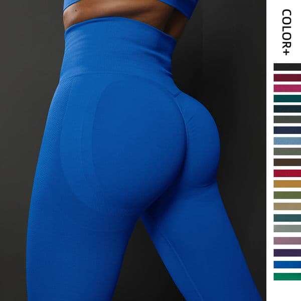 Women's Seamless Smiley Face High Waist Yoga Leggings, Peach Butt Lifting, Stretch Slim Fit Sports Running Fitness Pants