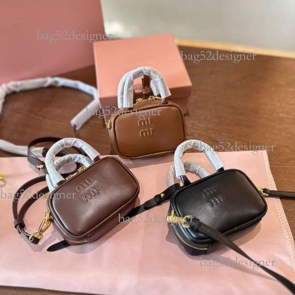 Designer bag Luxury bag New Genuine Leather Mini Cute Bowling Ball Small High End Versatile Boston Handbag Crossbody Bag For Women