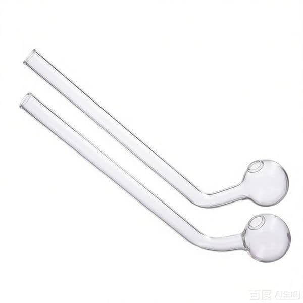 Wholesale Straight 18cm Big Curved Glass Oil Burner Pipes Clear Thick heady glass collector Tube Handmade pipe for smoking accessories