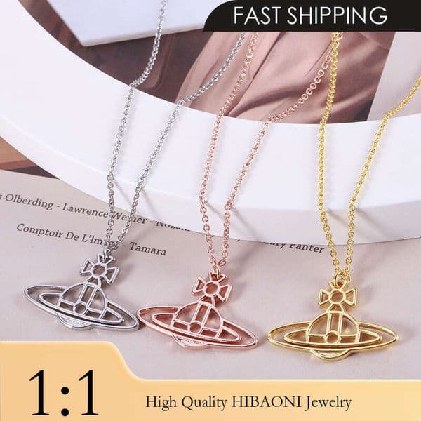 Hibaoni European American fashion jewelry: hollow lucky planet series long commuter necklaces sweater chains, available for dropshipping and mixed orders